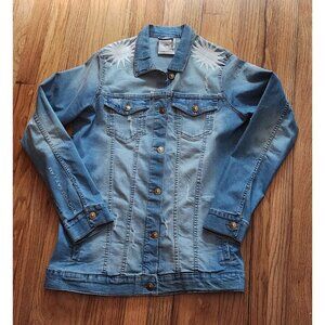 Hillsong There is More Denim Trucker Jacket Embrodered Lion Patch Medium